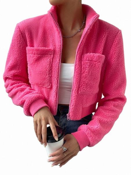 women's jackets pocket patched zip up teddy jacket e16t#, Black;brown
women's jackets pocket patched zip up teddy jacket e16t#, Black;brown