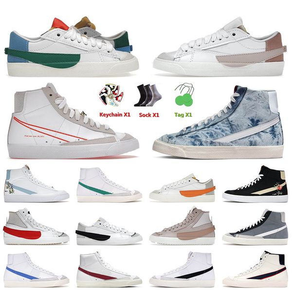 2022 arrival blazer mid 77 running shoes jumbo vintage low mismatch pink oxford washed denim pack indigo cool grey men women trainers sneake, White;red
2022 arrival blazer mid 77 running shoes jumbo vintage low mismatch pink oxford washed denim pack indigo cool grey men women trainers sneake, White;red