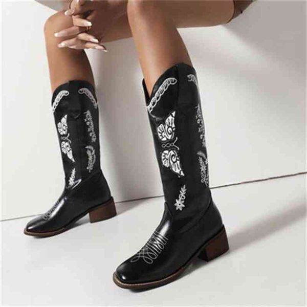 fashion boots motorcycle boots autumn winter embroidered square head middle heel women s boots 220824, Black
fashion boots motorcycle boots autumn winter embroidered square head middle heel women s boots 220824, Black