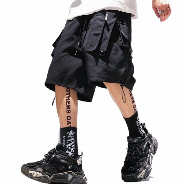 men's shorts summer shorts cargo pants men joggers black stylish pocket ribbons japanese fashion streetwear hip hop male casual men, White;black
men's shorts summer shorts cargo pants men joggers black stylish pocket ribbons japanese fashion streetwear hip hop male casual men, White;black