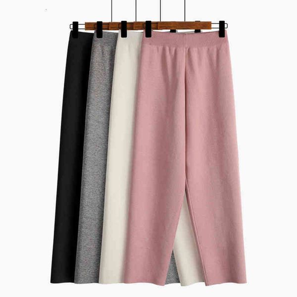 women's shorts versatile pipe pants autumn knitted drape high waist straight tube solid color casual women's loose and slim nine p, White;black
women's shorts versatile pipe pants autumn knitted drape high waist straight tube solid color casual women's loose and slim nine p, White;black