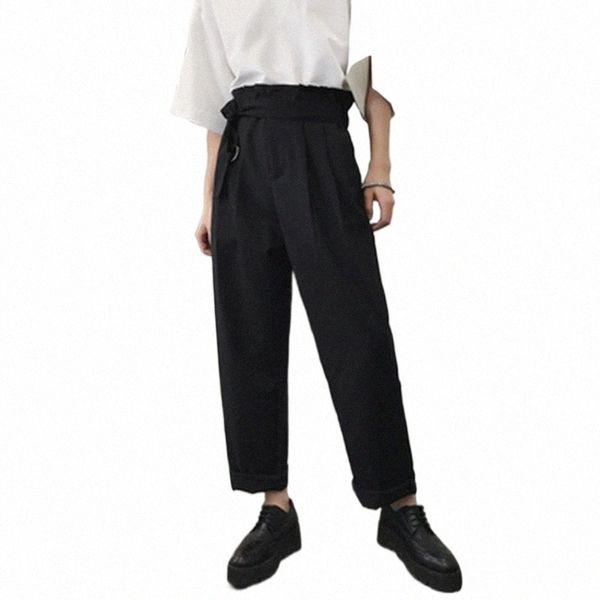 men's pants men's pants belt casual hip young hairstylist ultra straight leg high waist trousers b3mo#, Black
men's pants men's pants belt casual hip young hairstylist ultra straight leg high waist trousers b3mo#, Black