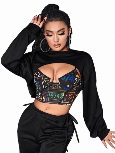 women's hoodies & sweatshirts sxy drop shoulder crop sweatshirt without cami h1rx#, Black
women's hoodies & sweatshirts sxy drop shoulder crop sweatshirt without cami h1rx#, Black