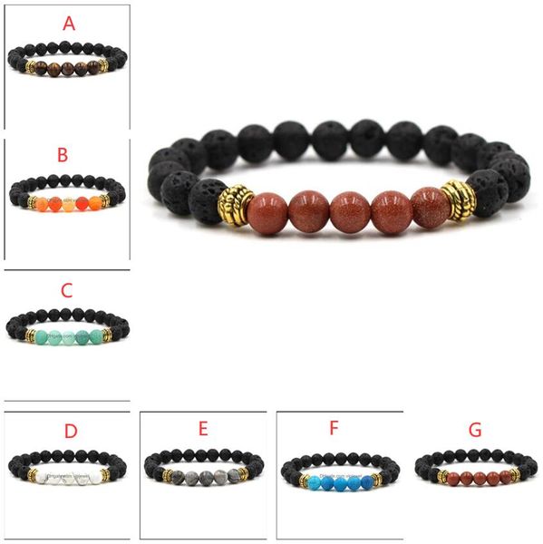 charm bracelets natural tiger eye black lava stone beads essential oil diffuser bracelet weathering agate stones elastic drop deliver dho9s, Golden;silver
charm bracelets natural tiger eye black lava stone beads essential oil diffuser bracelet weathering agate stones elastic drop deliver dho9s, Golden;silver