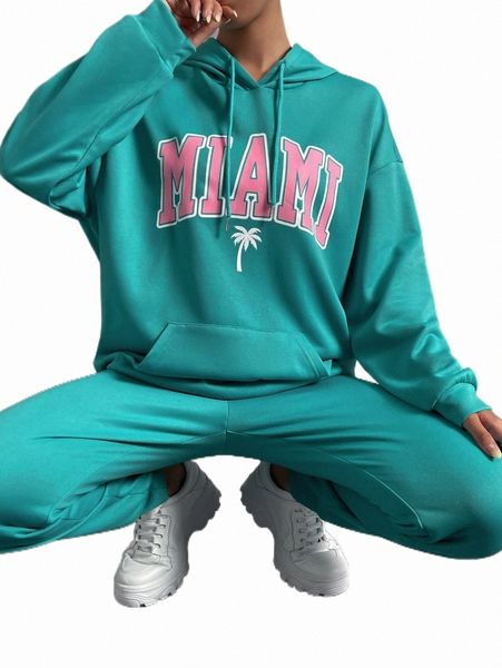 two piece dress coconut tree and letter graphic drop shoulder drawstring hoodie & sweatpants 25oh#, White
two piece dress coconut tree and letter graphic drop shoulder drawstring hoodie & sweatpants 25oh#, White