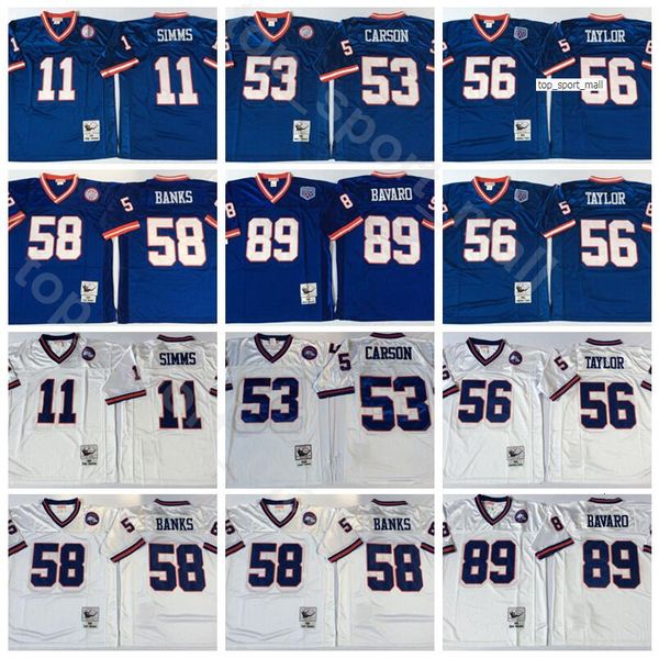ncaa football 56 lawrence taylor 89 mark bavaro 11 phil simms jersey 53 harry carson 58 carl banks men vintage blue white, Black;red
ncaa football 56 lawrence taylor 89 mark bavaro 11 phil simms jersey 53 harry carson 58 carl banks men vintage blue white, Black;red