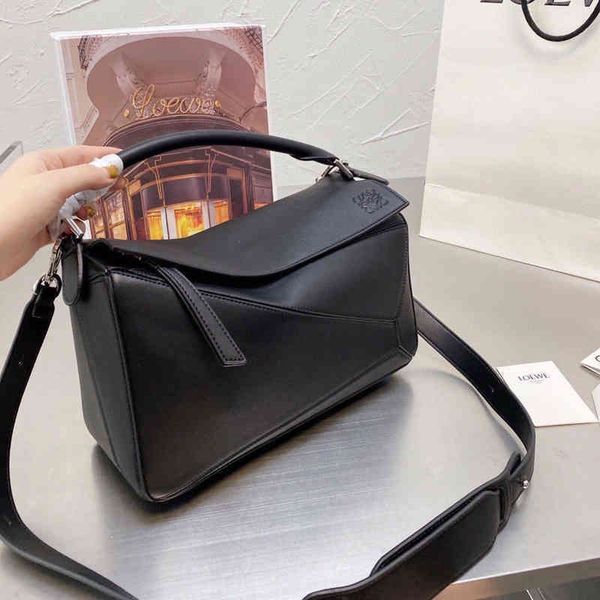 cow loews leather bags woman shoulder bag stitched designer lattice geo