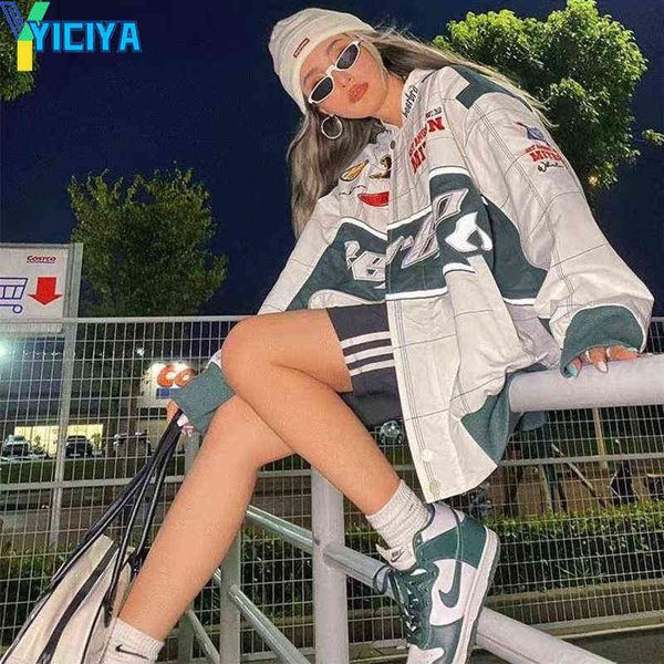 women's jackets yiciya bomber woman varsity jacket 2022 female coat winter american vintage motorcycle long sleeve baseball jacket over, Black;brown
women's jackets yiciya bomber woman varsity jacket 2022 female coat winter american vintage motorcycle long sleeve baseball jacket over, Black;brown