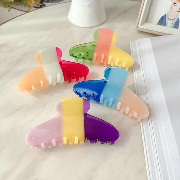 spliced 3 contrast color large hair clamp clips women colorful acetic acid arc hair claws european shark shower ponytail headdress hairpins, Slivery;golden
spliced 3 contrast color large hair clamp clips women colorful acetic acid arc hair claws european shark shower ponytail headdress hairpins, Slivery;golden