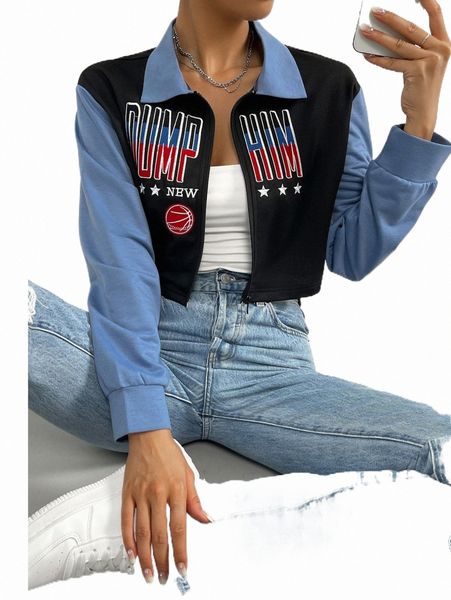 women's hoodies & sweatshirts colorblock & letter graphic zip up sweatshirt h1sf#, Black
women's hoodies & sweatshirts colorblock & letter graphic zip up sweatshirt h1sf#, Black