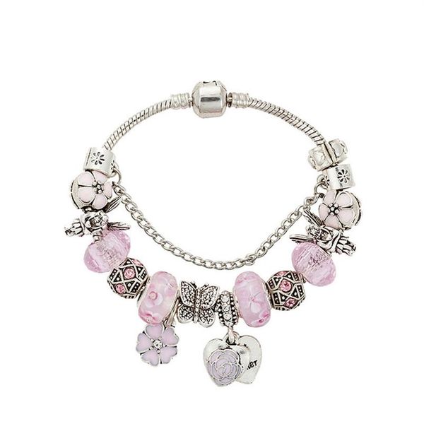 new pink crystal beaded bracelet luxury designer for pandora silver plated diy charm angel peach heart pendant bracelet with origi246h, Golden;silver
new pink crystal beaded bracelet luxury designer for pandora silver plated diy charm angel peach heart pendant bracelet with origi246h, Golden;silver