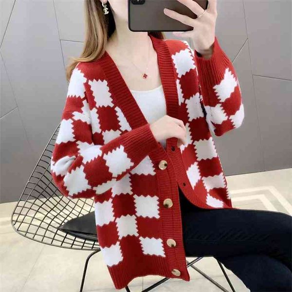 women's sweaters cardigan coat sweater loose v-neck spring and autumn thin foreign chess plaid shawl 4zok, White;black
women's sweaters cardigan coat sweater loose v-neck spring and autumn thin foreign chess plaid shawl 4zok, White;black