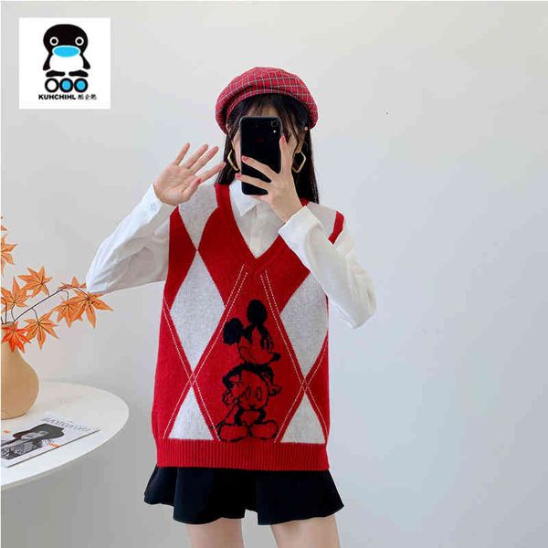 women's knits tees knitted vest autumn and winter college style v-neck sweater women's fashion loose edition versatile sweater 8m6, White
women's knits tees knitted vest autumn and winter college style v-neck sweater women's fashion loose edition versatile sweater 8m6, White