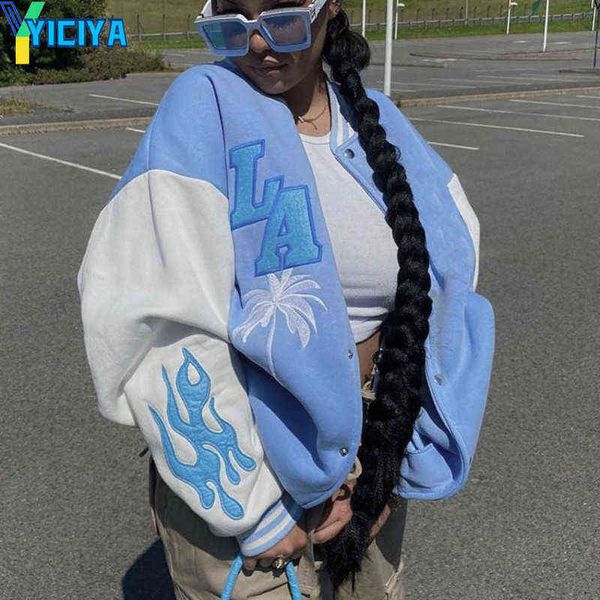 women's jackets yiciya embroidery varsity jacket bomber jackets women women's jacket spring 2022 long leather sleeve oversized jac, Black;brown
women's jackets yiciya embroidery varsity jacket bomber jackets women women's jacket spring 2022 long leather sleeve oversized jac, Black;brown