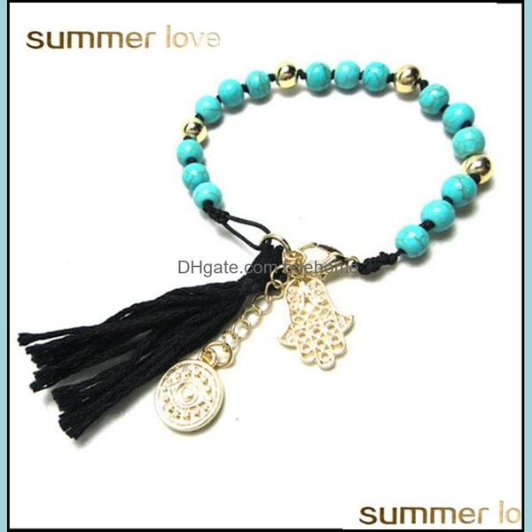 link chain turquoise braided rope chain tassel hand palm pendant bracelet for women fashion natural stone beads bracelets 3583 q2 dr dhuln, Black
link chain turquoise braided rope chain tassel hand palm pendant bracelet for women fashion natural stone beads bracelets 3583 q2 dr dhuln, Black