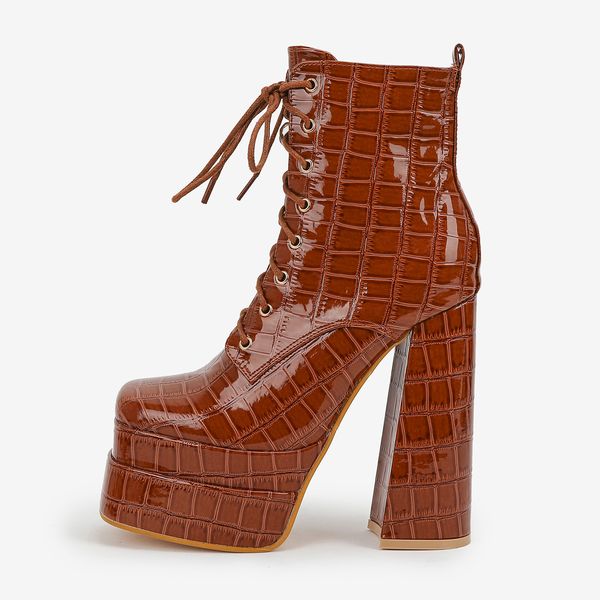 genuine leather boots double waterproof platform super high heel 12cm ankle winter women shoes 2022 square toe chunky mid-tube boot, Black
genuine leather boots double waterproof platform super high heel 12cm ankle winter women shoes 2022 square toe chunky mid-tube boot, Black