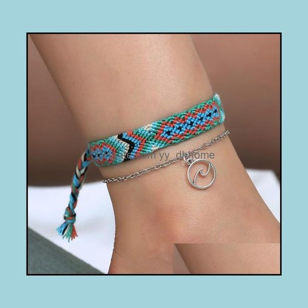 anklets vintage wavy anklets cotton anklet bracelets female beach foot jewelry drop delivery 2021 yydhhome dhofl, Red;blue
anklets vintage wavy anklets cotton anklet bracelets female beach foot jewelry drop delivery 2021 yydhhome dhofl, Red;blue