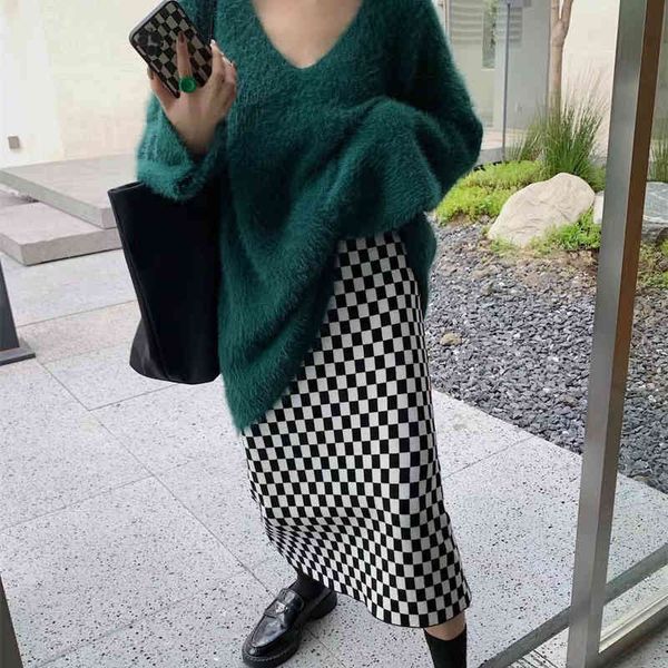 skirts checkerboard knitted skirt high waist buttock wrapped split ins french style thin and gentle p5lk, Black
skirts checkerboard knitted skirt high waist buttock wrapped split ins french style thin and gentle p5lk, Black