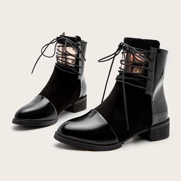 fashion ankle boots for women horse booties riding ladies leather flock zipper pointed toe lace-up shoes flat heel, Black
fashion ankle boots for women horse booties riding ladies leather flock zipper pointed toe lace-up shoes flat heel, Black