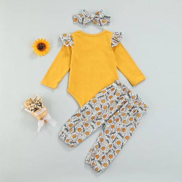 clothing sets kids baby girls and trouser autumn suit fashion letter long sleeve bodysuit sunflower pants with bow headband, White
clothing sets kids baby girls and trouser autumn suit fashion letter long sleeve bodysuit sunflower pants with bow headband, White