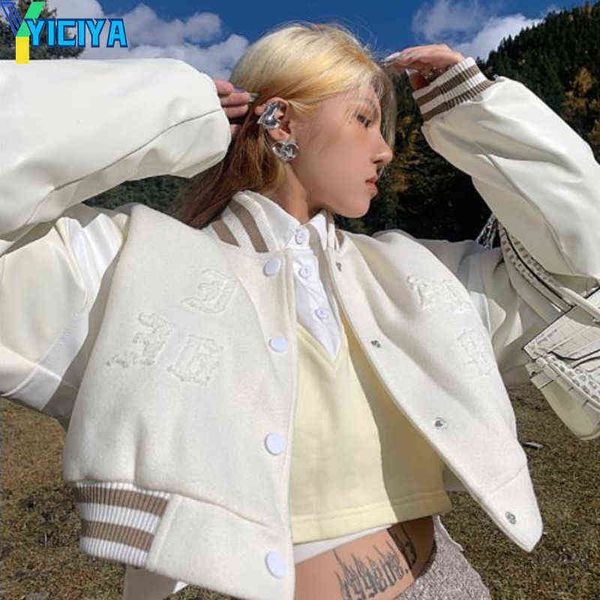 women's jackets yiciya bomber woman varsity jacket 2022 american vintage long sleeve baseball jacket women's winter coats bombers, Black;brown
women's jackets yiciya bomber woman varsity jacket 2022 american vintage long sleeve baseball jacket women's winter coats bombers, Black;brown