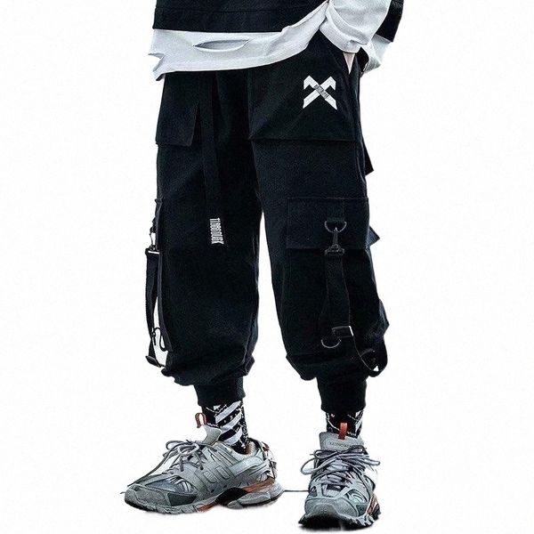 men's pants men's pants techwear ribbons hip hop tactical cargo casual letter embroidery streetwear dance sport pencil male trouse, Black
men's pants men's pants techwear ribbons hip hop tactical cargo casual letter embroidery streetwear dance sport pencil male trouse, Black