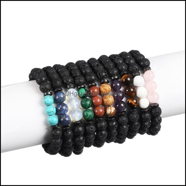 beaded strands natural stone volcanic lava essential oil diffusion bracelet men and women 8mm handmade drop delivery 2021 jewelry bra dhad4, Black
beaded strands natural stone volcanic lava essential oil diffusion bracelet men and women 8mm handmade drop delivery 2021 jewelry bra dhad4, Black