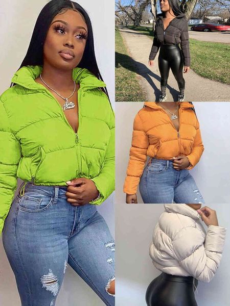 women's winter down coat new clean color fashion long sleeved cardigan warm two pocket adjustable cotton clothes, Black
women's winter down coat new clean color fashion long sleeved cardigan warm two pocket adjustable cotton clothes, Black