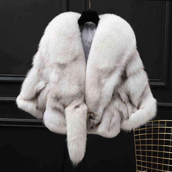 women's cape winter cloak warm women cardigan big real fur collar cape fashion solid poncho with medium fur sleeves evening dress shaw, Black
women's cape winter cloak warm women cardigan big real fur collar cape fashion solid poncho with medium fur sleeves evening dress shaw, Black