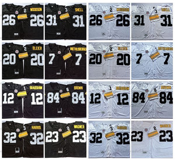 vintage mens #12 terry bradshaw football jerseys 20 rocky bleier 23 mike wagner 7 ben roethlisberger 84 antonio brown 26 rod woodson 32, Black;red
vintage mens #12 terry bradshaw football jerseys 20 rocky bleier 23 mike wagner 7 ben roethlisberger 84 antonio brown 26 rod woodson 32, Black;red