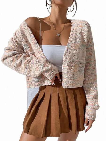 women's sweaters space dye fluffy knit dual pocket drop shoulder cardigan n2v6#, White;black
women's sweaters space dye fluffy knit dual pocket drop shoulder cardigan n2v6#, White;black