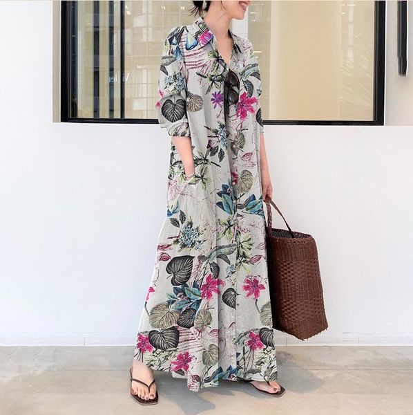 casual printed long sleeve shirt dress lapel insert pocket simple loose casual dresses 3 color s-5xl, Black;gray
casual printed long sleeve shirt dress lapel insert pocket simple loose casual dresses 3 color s-5xl, Black;gray