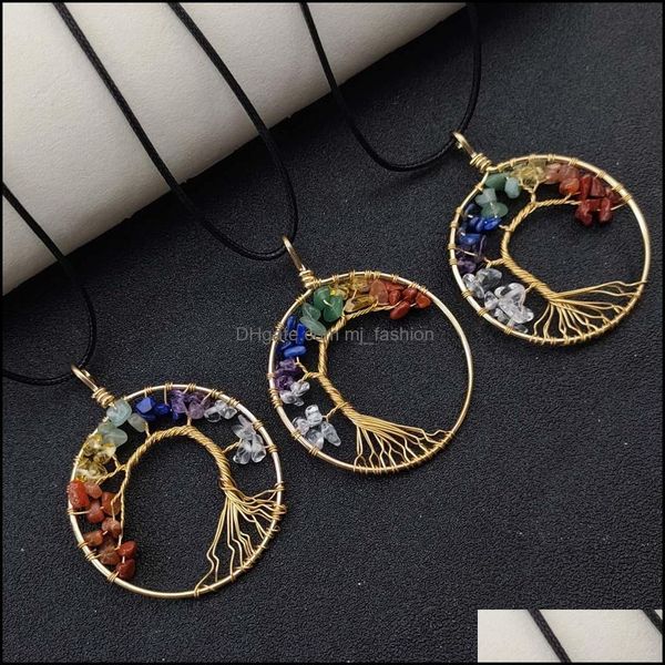 pendant necklaces 50mm healing natural stone wire wrap tree of life pendant seven chakra necklace lapis lazi crystal aga dhseller2010 dho6g, Silver
pendant necklaces 50mm healing natural stone wire wrap tree of life pendant seven chakra necklace lapis lazi crystal aga dhseller2010 dho6g, Silver