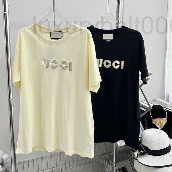 women's t-shirt designer 2023 early spring new european goods correct version round neck sequins letter short sleeve loose casual 3kqz, White
women's t-shirt designer 2023 early spring new european goods correct version round neck sequins letter short sleeve loose casual 3kqz, White