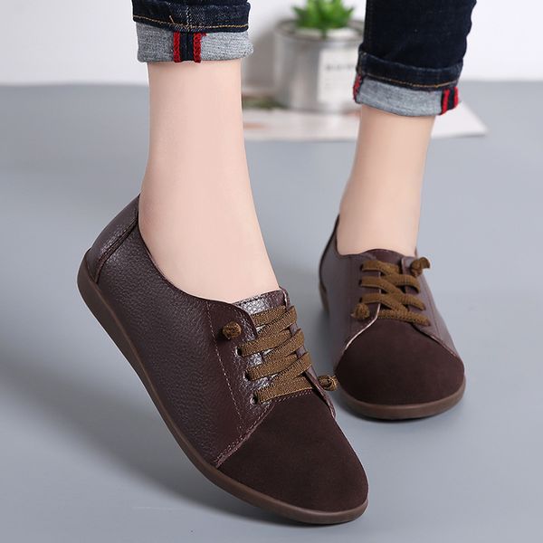dress shoes leather woman spring ladies non slip flats lace up sneaker oxford plus size moccains ladies shoes 221130, Black
dress shoes leather woman spring ladies non slip flats lace up sneaker oxford plus size moccains ladies shoes 221130, Black