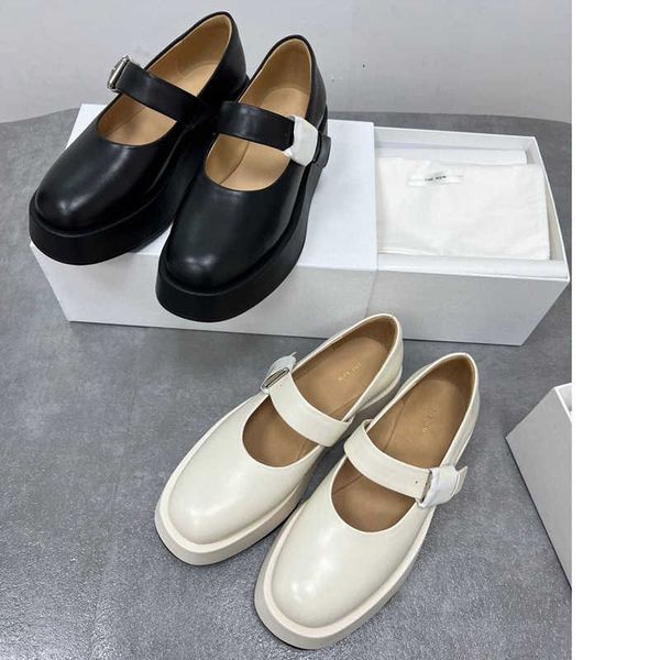 the row shoes original pure small thick soled mary jane shoes women's leather lefu shoes high rise muffin shallow mouth single shoes vs, Black
the row shoes original pure small thick soled mary jane shoes women's leather lefu shoes high rise muffin shallow mouth single shoes vs, Black