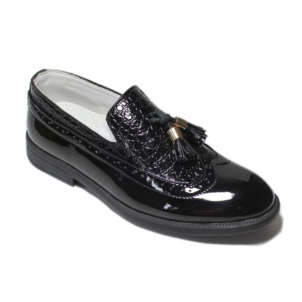 sneakers boys leather shoes kids formal for party wedding dress black patent slip on round toes tassel performance oxfords 221130, Black;red
sneakers boys leather shoes kids formal for party wedding dress black patent slip on round toes tassel performance oxfords 221130, Black;red