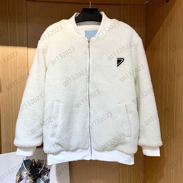 womens jacket triangular logo decoration behind letter embroidery quilted thicken lamb wool jackets zipper flap round neck long sleeve warm, Black;brown
womens jacket triangular logo decoration behind letter embroidery quilted thicken lamb wool jackets zipper flap round neck long sleeve warm, Black;brown