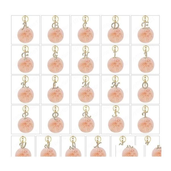 key rings fashion key ring pink pompom plush keyring letter diamond keychain 26 english word a to z handbag woman bag pendant drop d dh36q, Slivery;golden
key rings fashion key ring pink pompom plush keyring letter diamond keychain 26 english word a to z handbag woman bag pendant drop d dh36q, Slivery;golden