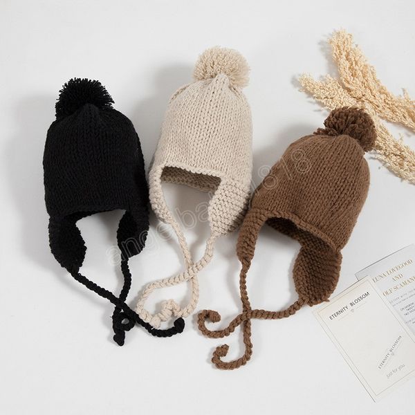pompom baby hat winter knitted baby bonnet with earflaps warm ears kids cap for girls boys infant hats baby accessories 1-5y, Yellow
pompom baby hat winter knitted baby bonnet with earflaps warm ears kids cap for girls boys infant hats baby accessories 1-5y, Yellow