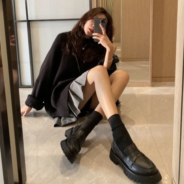 dress shoe loafers spring flat real leather fashion platform casual female office lady footwear all match jk black size 40 221130
dress shoe loafers spring flat real leather fashion platform casual female office lady footwear all match jk black size 40 221130