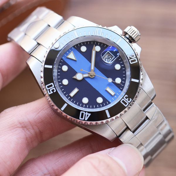 watch automatic mechanical 40mm stainless steel men wristband gift montre de luxe calendar design folding buckle, Silver
watch automatic mechanical 40mm stainless steel men wristband gift montre de luxe calendar design folding buckle, Silver