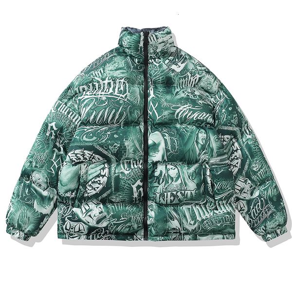 men's down parkas winter oversize reversible bomber jacket men print cotton padded clothes vintage parka fashion harajuku street bubble, Black
men's down parkas winter oversize reversible bomber jacket men print cotton padded clothes vintage parka fashion harajuku street bubble, Black