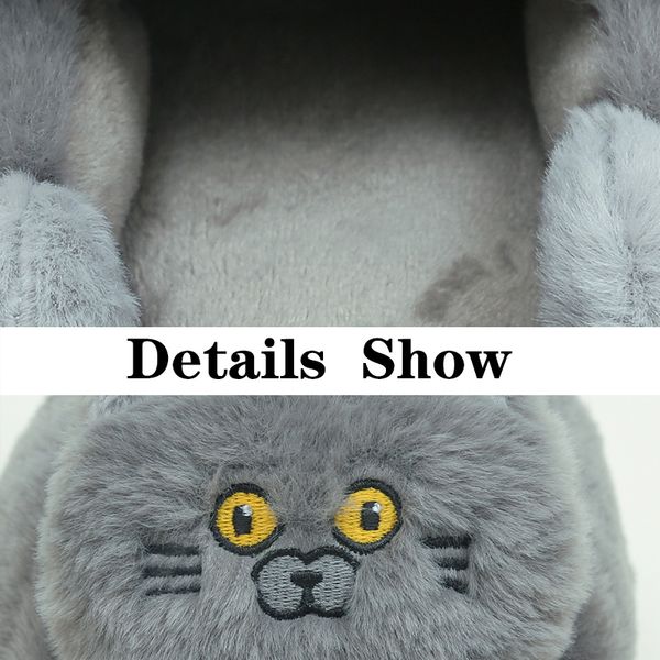 slippers cuddly hug cat women men winter home slides kawaii floor shoes furry girl white mules funny cute gift l221130, Black
slippers cuddly hug cat women men winter home slides kawaii floor shoes furry girl white mules funny cute gift l221130, Black