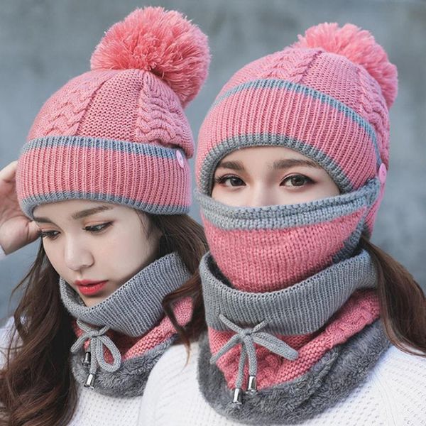 outdoor hats 3-piece set of anti-fog hat women winter beanie velvet thick bib face mask dust cap warm knitted wool 221201, Black;white
outdoor hats 3-piece set of anti-fog hat women winter beanie velvet thick bib face mask dust cap warm knitted wool 221201, Black;white