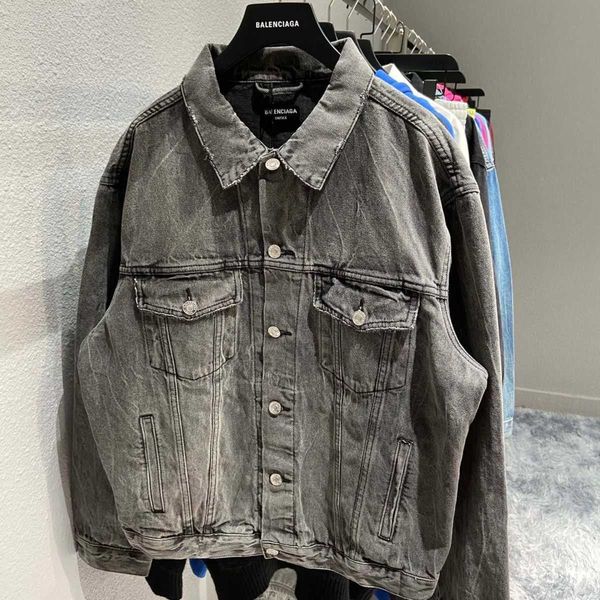trendy designer balencigass jackets high edition paris autumn fashion brand letter embroidered jeans men's women's loose washing j, Black;brown 
trendy designer balencigass jackets high edition paris autumn fashion brand letter embroidered jeans men's women's loose washing j, Black;brown