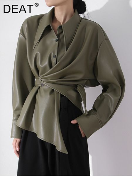 women s jackets deat autumn women s pu leather jackets fashion lapel loose single breasted bandage long sleeve coat female 17a208 221130, Black;brown
women s jackets deat autumn women s pu leather jackets fashion lapel loose single breasted bandage long sleeve coat female 17a208 221130, Black;brown