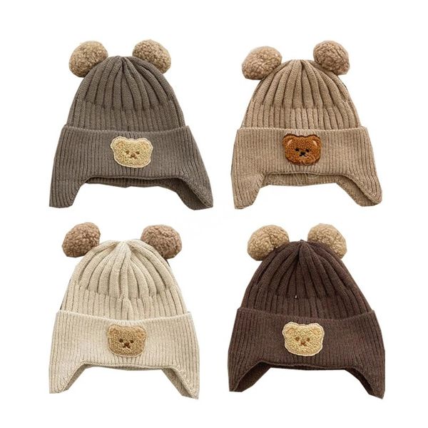 bear baby bonnet hats pom pom winter hat for girls boys knitted warm ears kids beanie cap with earflaps infant accessories, Yellow
bear baby bonnet hats pom pom winter hat for girls boys knitted warm ears kids beanie cap with earflaps infant accessories, Yellow