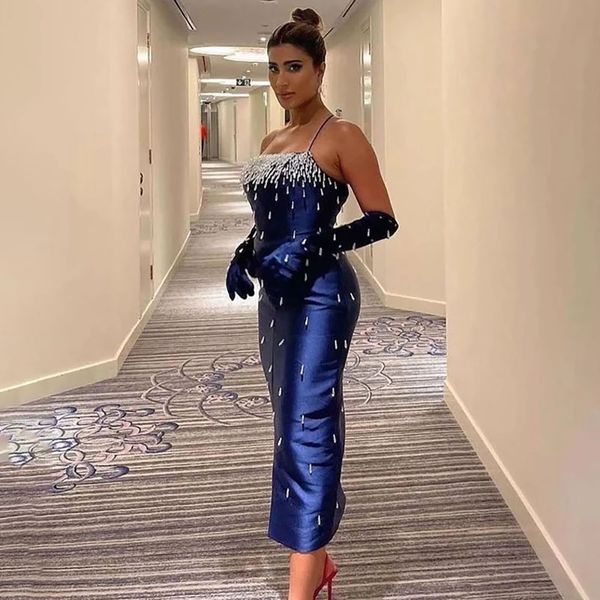 luxury blue sheath evening dresses 2023 spaghetti straps crystal side slit satin women prom party gowns ankle length abendkleider robes de s, Black;red
luxury blue sheath evening dresses 2023 spaghetti straps crystal side slit satin women prom party gowns ankle length abendkleider robes de s, Black;red