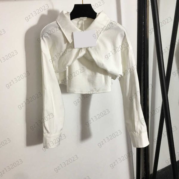 womens blouses shirts spring fake two pieces knit sleeveless vests splice solid color lapels dew waist long sleeves short blouse designer j, White
womens blouses shirts spring fake two pieces knit sleeveless vests splice solid color lapels dew waist long sleeves short blouse designer j, White